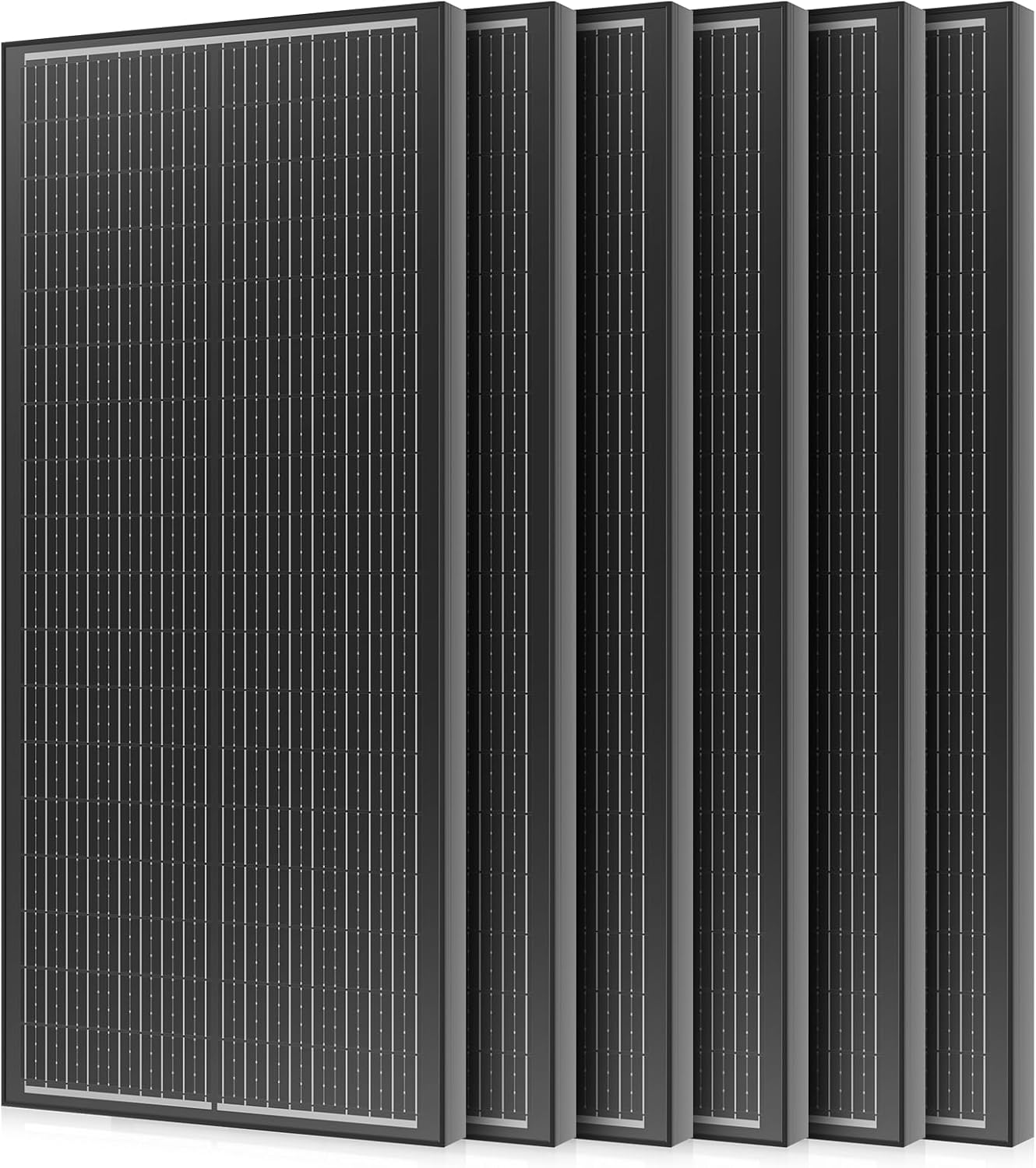 18BB N-Type 600 Watt Solar Panel, 12V 6PCS 100W Solar Panels, 25% High-Efficiency, Monocrystalline PV Modules, for RV, Marine, Boat, Shed Farm, Rooftop, Farm and Off-Grid System