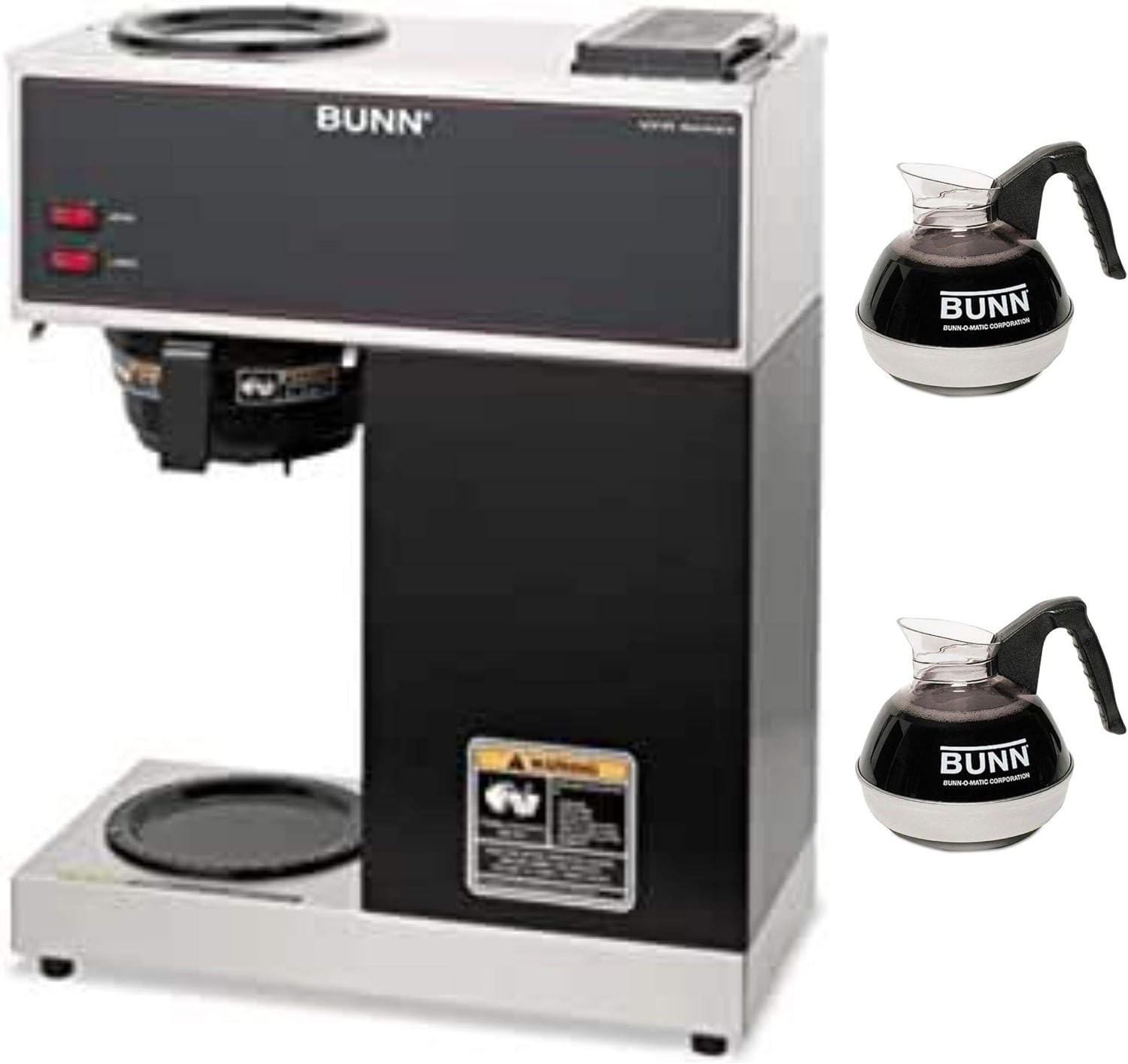 Bunn-O-Matic Pour-O-Matic Model VPR Coffee Brewer, 14.4liters Stainless Steel/Black