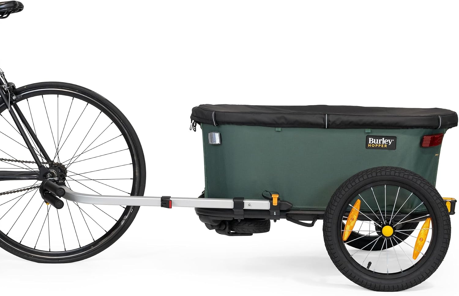 Burley Hopper | Compact Cargo Bike Trailer & Stroller Wagon with Spacious Storage, Rigid Floor, Durable Interior & Parking Brake