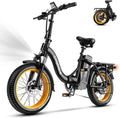 Auloor Foldable Electric Bike for Adults, Peak 1000W Brushless Motor 70Miles City Commuter Ebike, 48V 20AH Lithium Battery, 20' Fat Tire 7-Speed E-Bicycle with Front Suspension Colourful LCD Display