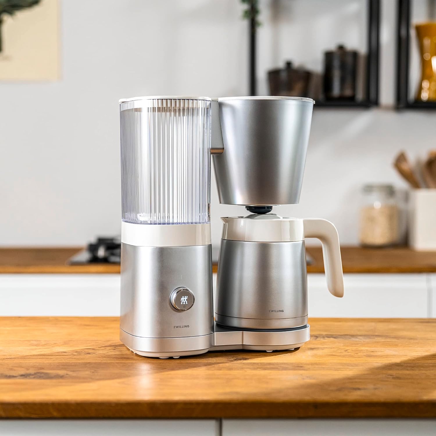 ZWILLING Enfinigy Drip Coffee Maker with Thermo Carafe 10 Cup, Awarded the SCA Golden Cup Standard, Silver