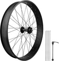 WEEROCK 20/26 x 4.0 Inch Bike Front Rear Wheelset, 4.0' Wide Aluminium Alloy Wheelset with Quick Release, Compatible with Disc Brake, Threaded Freewheel for 20'/26' Snow Bicycle, Fat Tire Bicycles