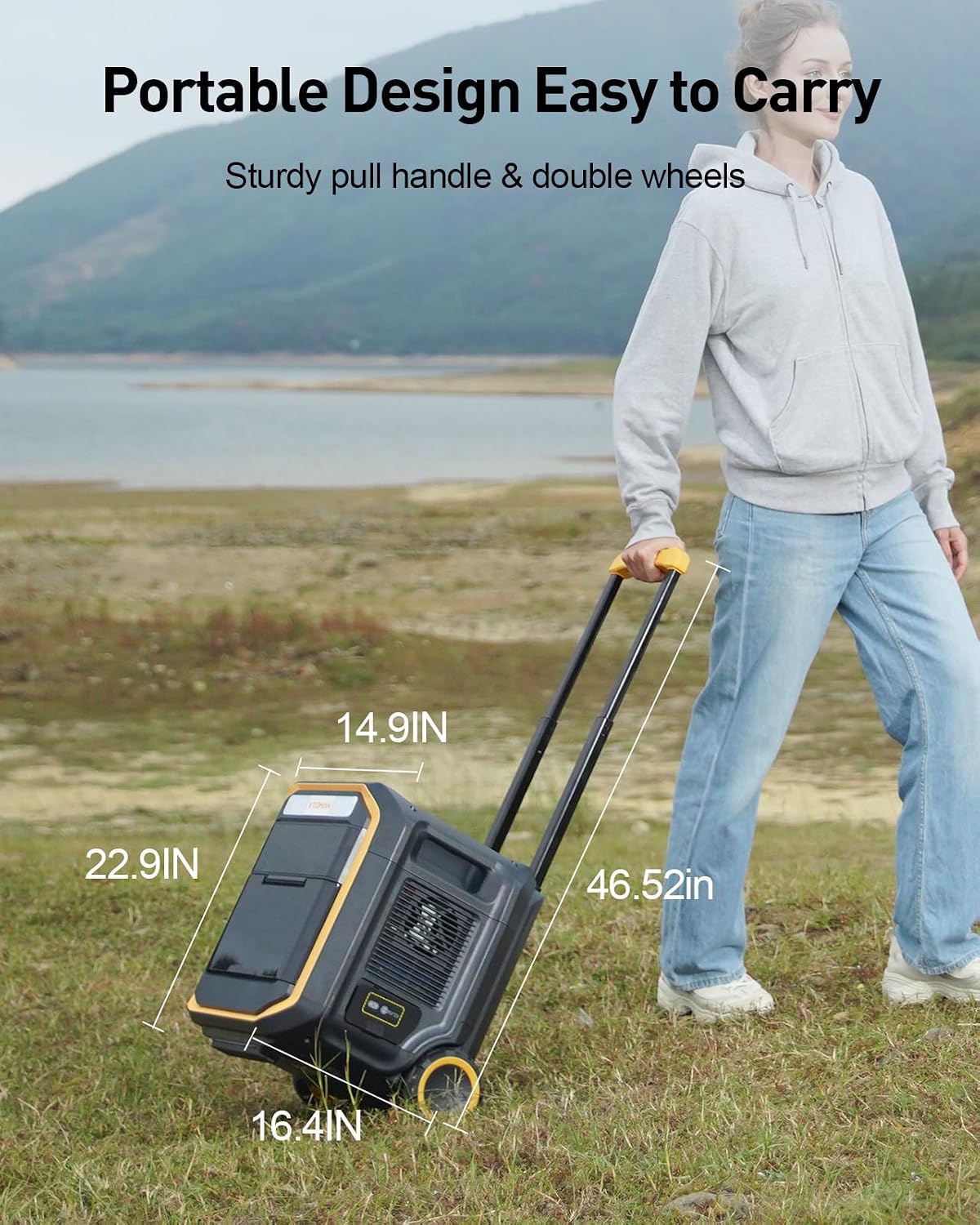 VTOMAN FlashSpeed Pro 3600 Portable Power Station, 3096Wh LFP Battery Solar Generator with 400W Solar Panel, 2Hr Fast AC Charge, 25% Efficient, UPS Home Backup with Wheels, for Outdoor RV Emergency