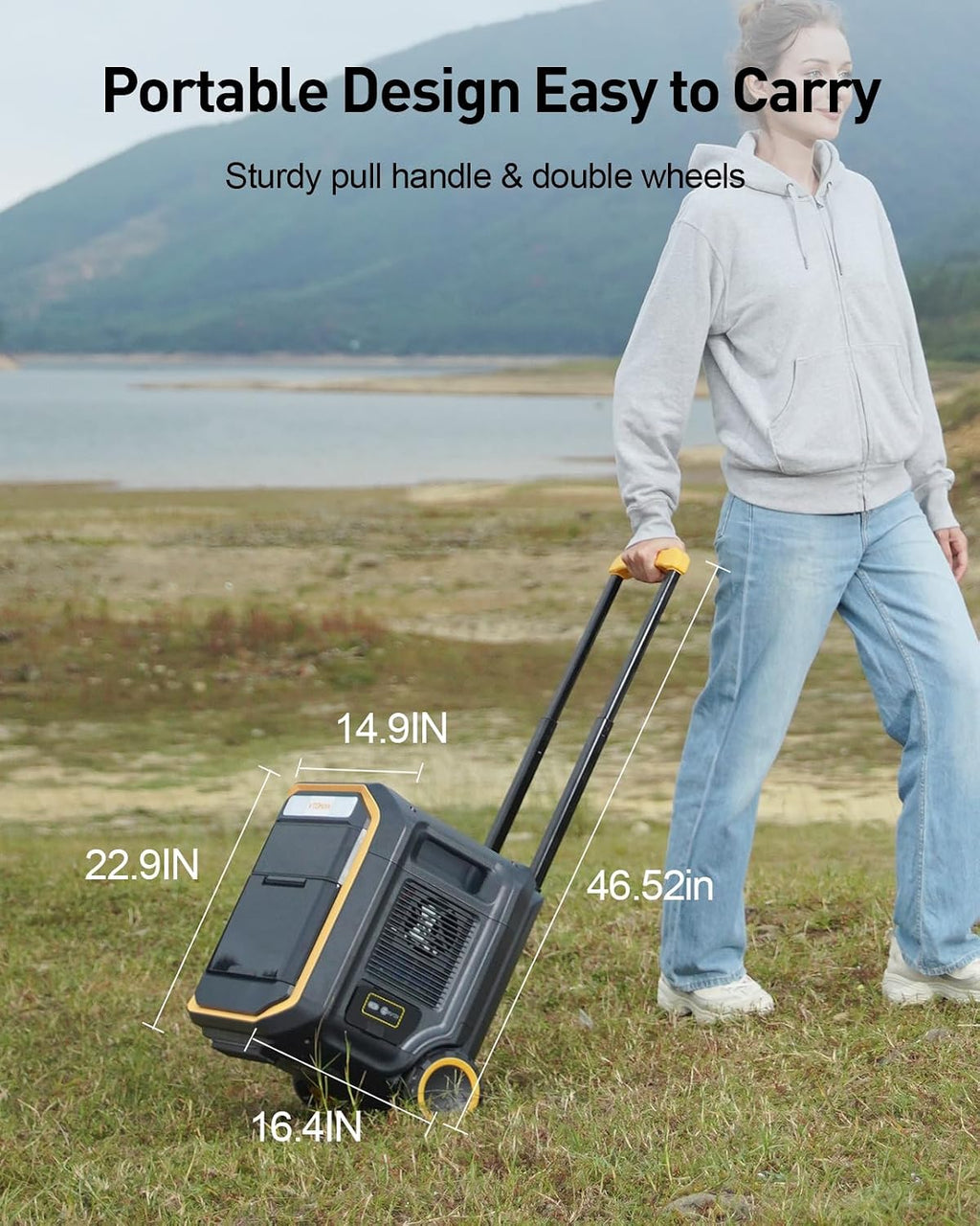 VTOMAN FlashSpeed Pro 3600 Portable Power Station, 3096Wh LFP Battery Solar Generator with 400W Solar Panel, 2Hr Fast AC Charge, 25% Efficient, UPS Home Backup with Wheels, for Outdoor RV Emergency