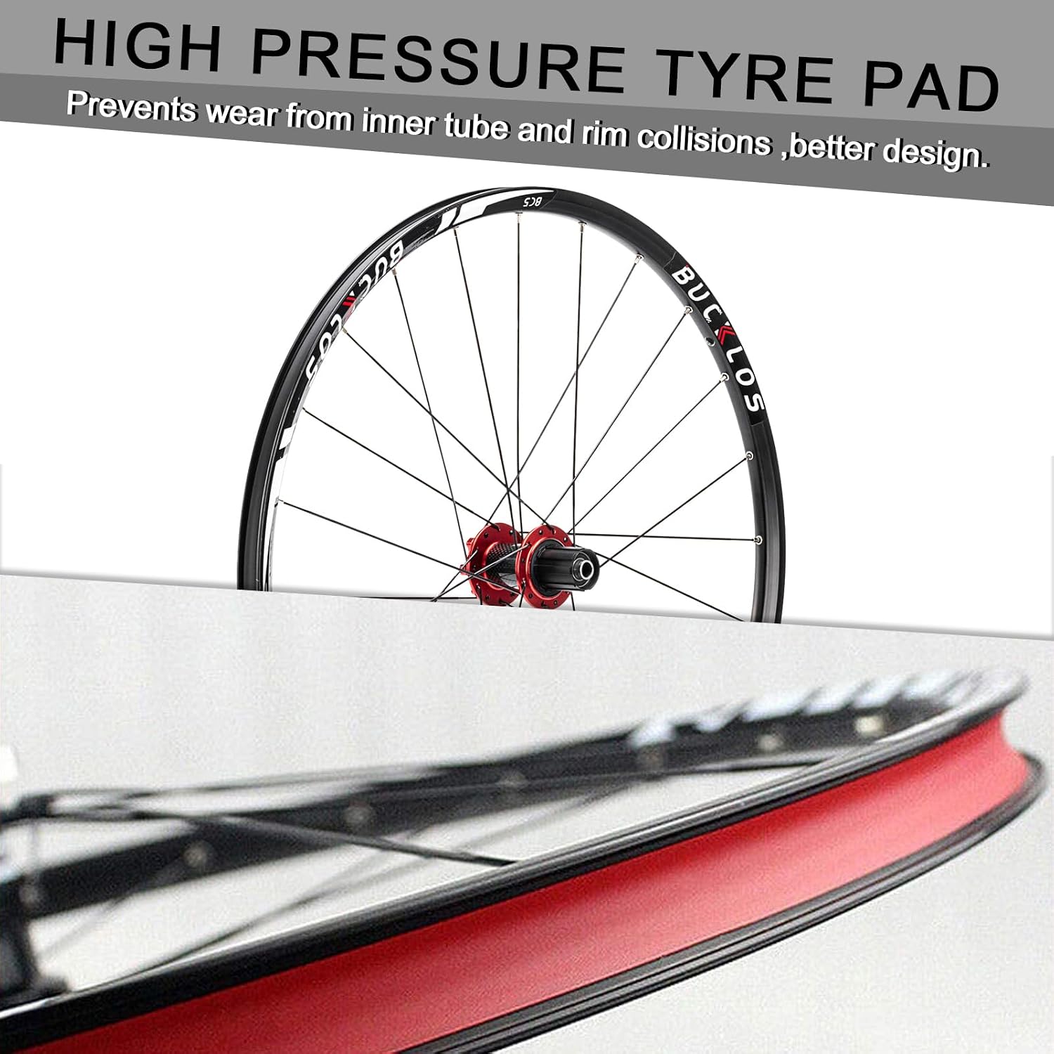 BUCKLOS 26/27.5/29' Mountain Bike Wheelset, Carbon Hub MTB Wheels Quick Release Disc Brakes, 24H Low-Resistant Flat Spokes Bike Wheels fit 7-11 Speed Cassette
