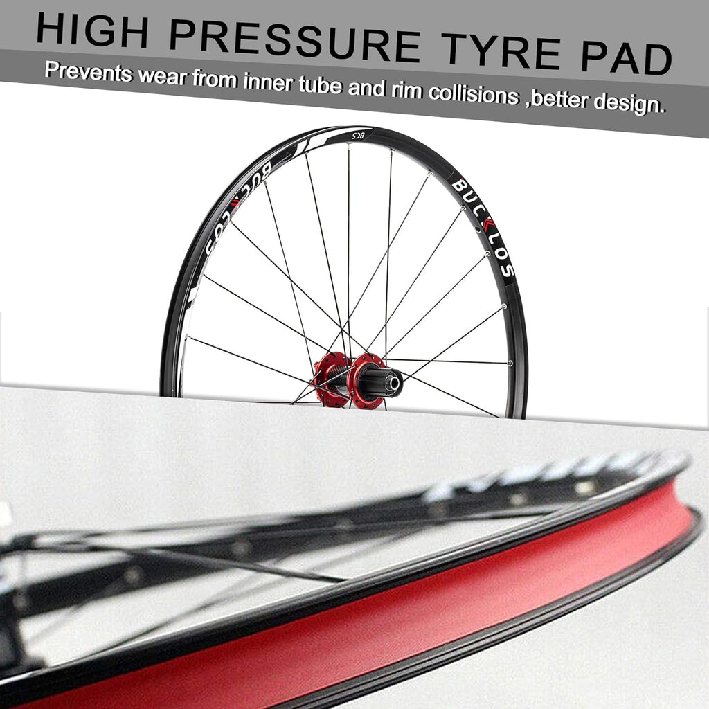 BUCKLOS 26/27.5/29' Mountain Bike Wheelset, Carbon Hub MTB Wheels Quick Release Disc Brakes, 24H Low-Resistant Flat Spokes Bike Wheels fit 7-11 Speed Cassette