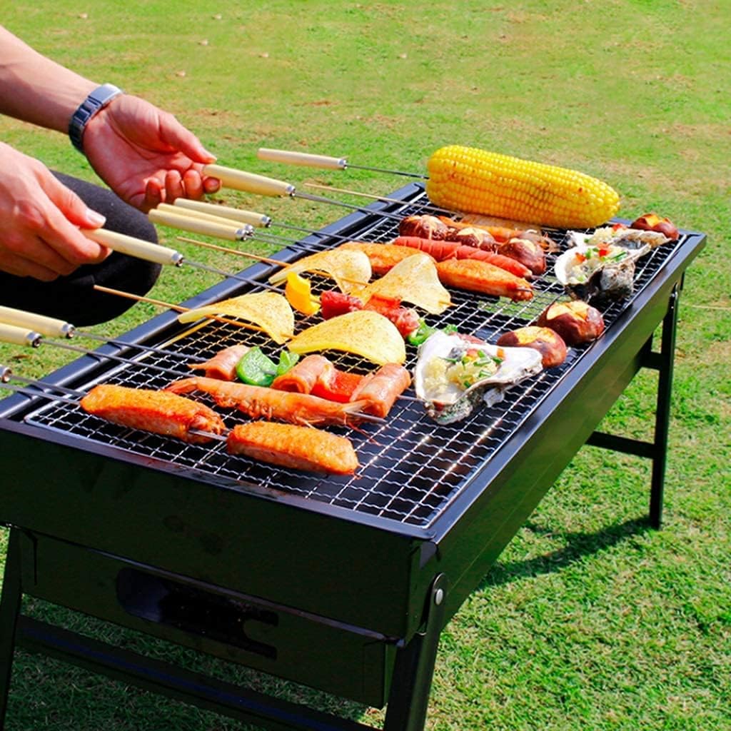 IRYZE Portable Charcoal Grill Portable Charcoal Barbecue Grill Stainless Steel Folding BBQ Charcoal Grill for Outdoor Cooking Camping BBQ Grill for Outdoor
