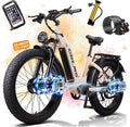 Dual Motor Electric Bike for Adults,5000W Peak,40MPH,52V/23Ah Battery,26'' Fat Tire,Up to 105 Miles Range,SHM 7-Speed Gear Ebike
