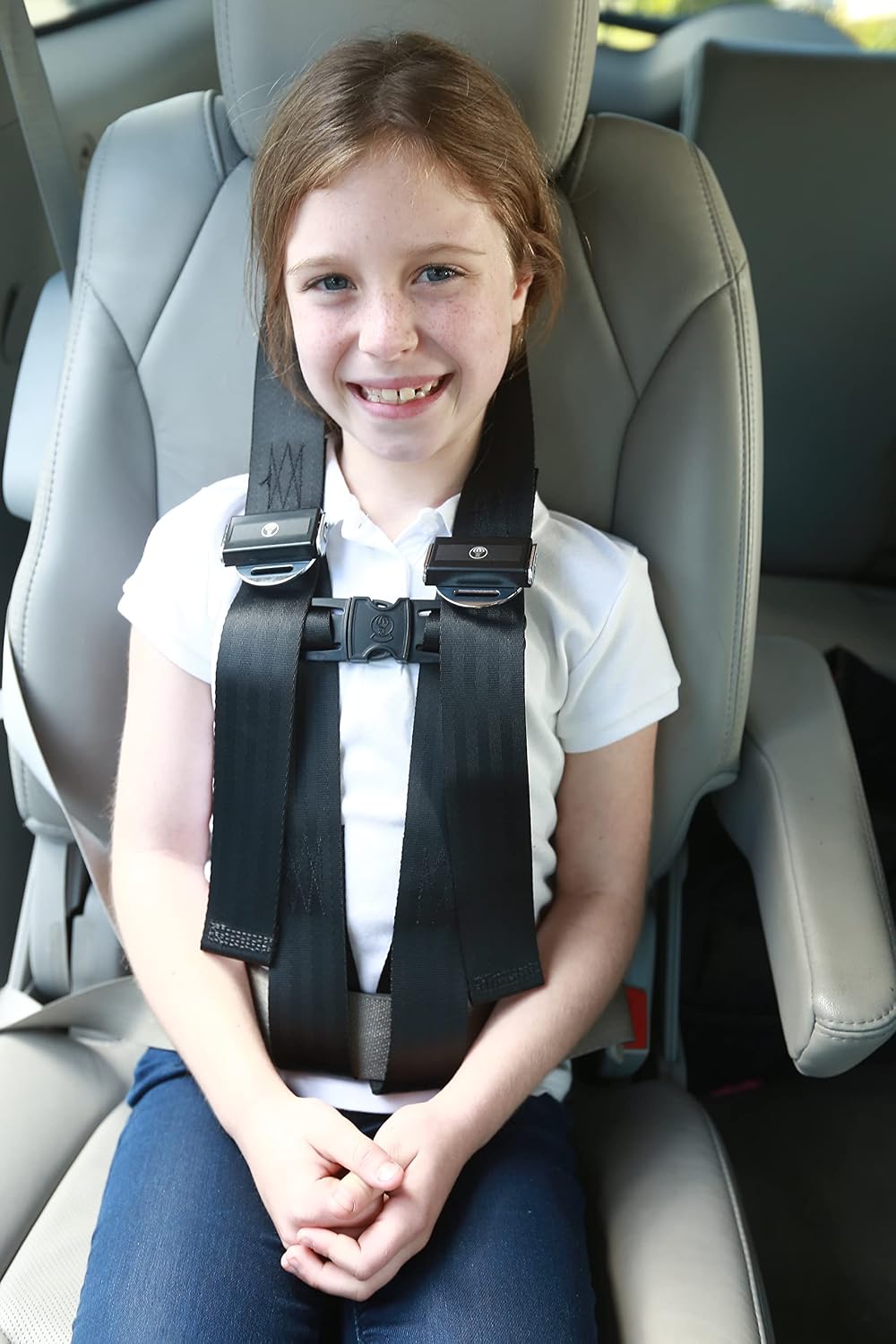 EZ-ON Products Durable 86Y. One Size Fits Most. Converts Personal Vehicle Lap or Lap/Shoulder Seatbelts Into a 4-Point Securement. User-Friendly Vest. No Mount Needed. Meets NHTSA Regulation.