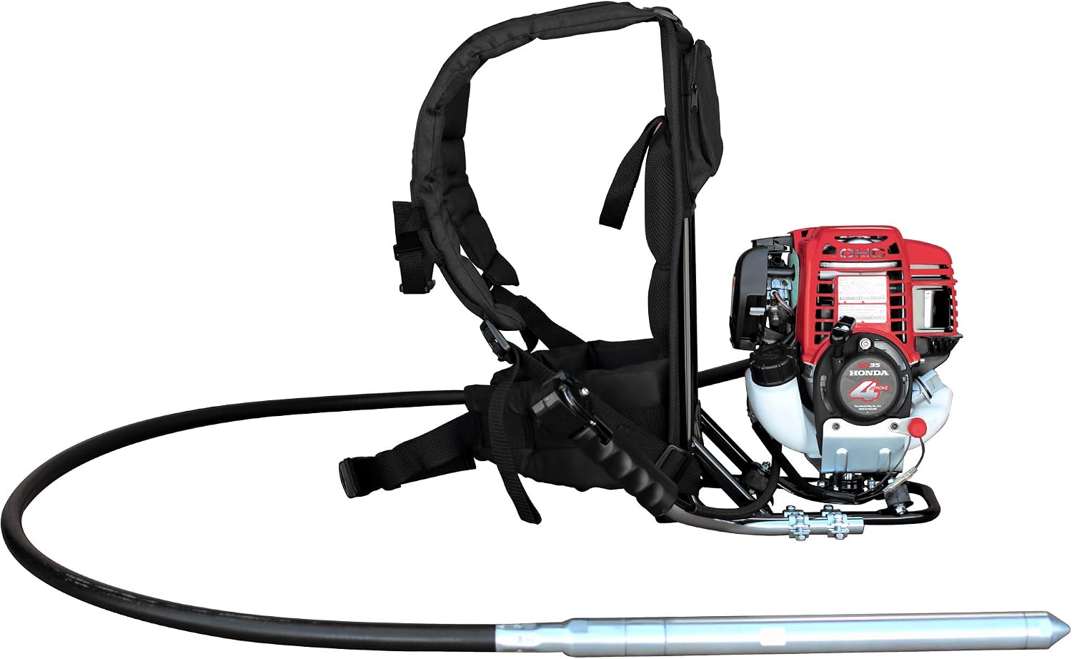 TOMAHAWK Concrete Vibrator 10ft Flex Shaft Cable Whip 2' Head 12000 VPM