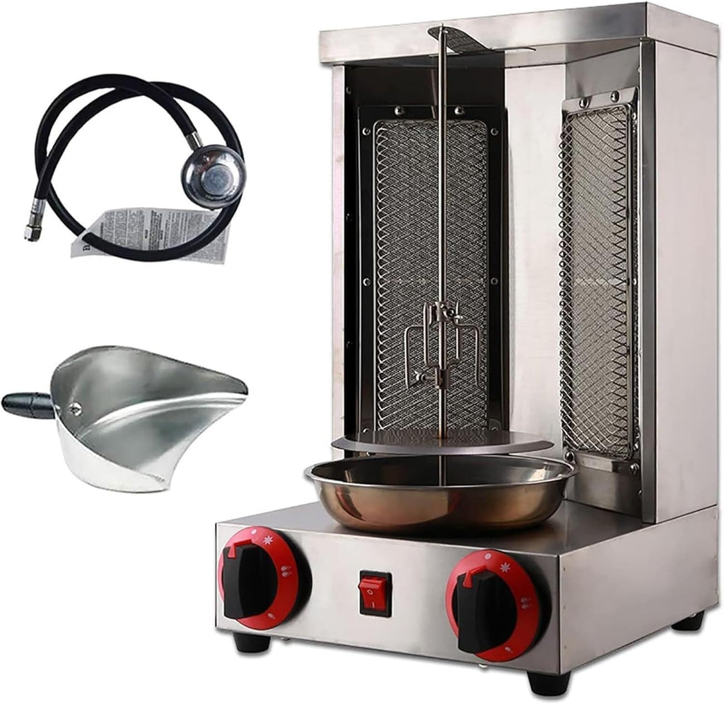 Electric Doner Kebab Machine|Electric Cooking Grill Barbecue Machine|360° Rotating Vertical Rotissery|Vertical Kebab Burner|Temperature Switch|with Electric Kebab Cutter