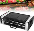Double Layer Automatic Rotating Electric Grill, Household Smokeless Bbq Kebab Plate, Adjustable Temperature Drip Tray, Suitable for Kitchen Party Camping Easy To Clean