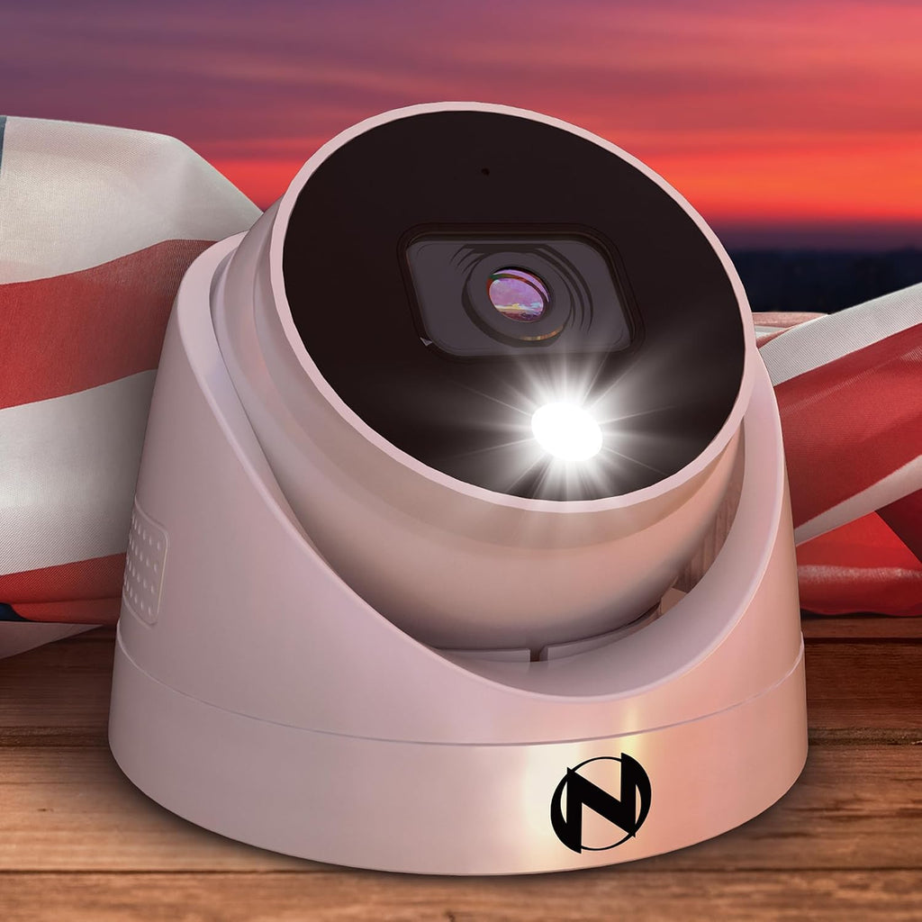 Night Owl Add On Wired 2K HD Indoor/Outdoor Deterrence Dome Cameras with 2-Way Audio (4 Pack)