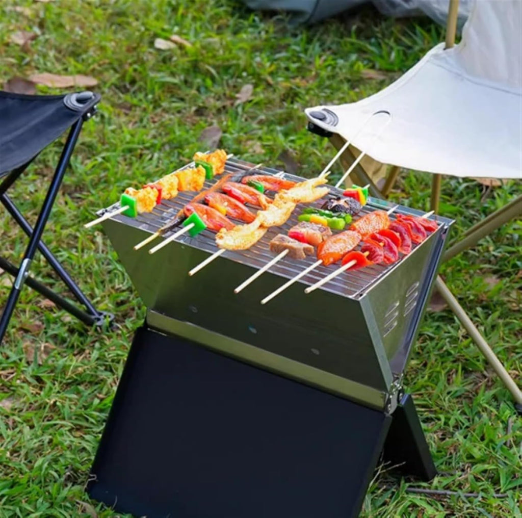 Portable Charcoal Grill Outdoor Portable Barbecue Grill Stainless Steel Folding Charcoal Grills for Campaing BBQ Grill for Outdoor