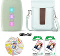 Fujifilm Instax Mini Link 3 Smartphone Printer Sage Green + Fuji Film Value Pack (20 Sheets)+ Shutter Accessories Bundle, Incl. Protective Case, 20 Sticker Frames, USB Type C Cable