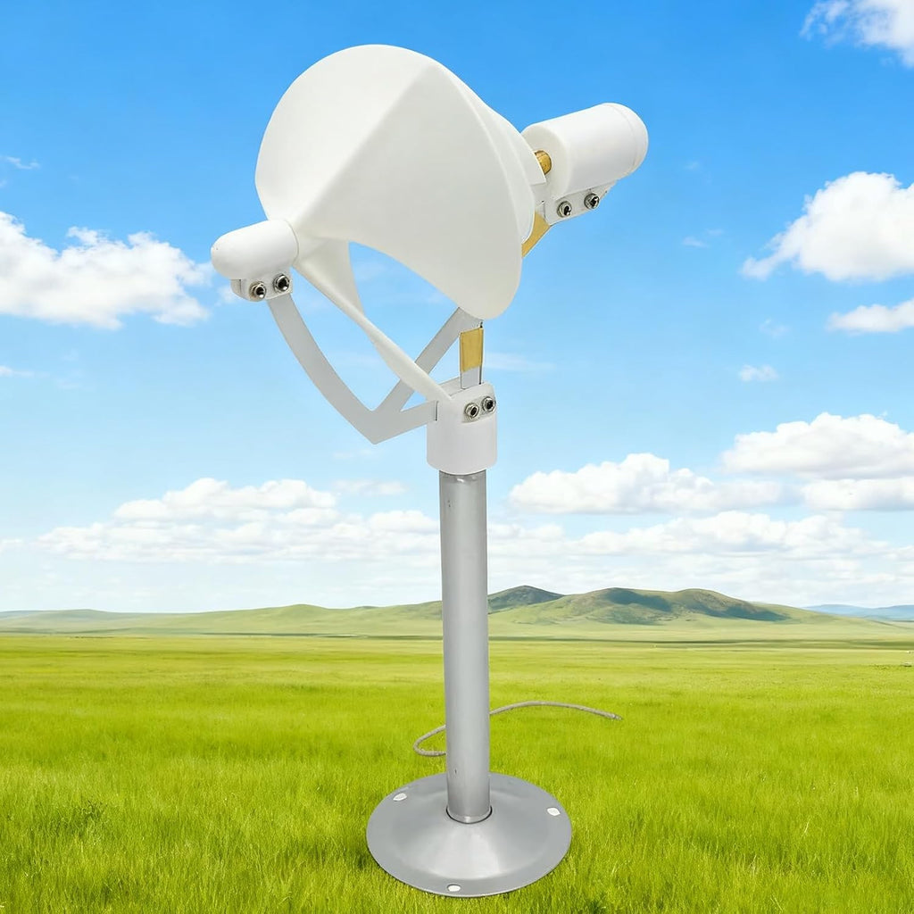 10W Micro Spiral Wind Turbine Generator, High-Efficiency DIY Breeze-Start Helical Generation Model Vertical Axis Wind Turbine Generator Model Permanent Magnet Power Model(5PCs)