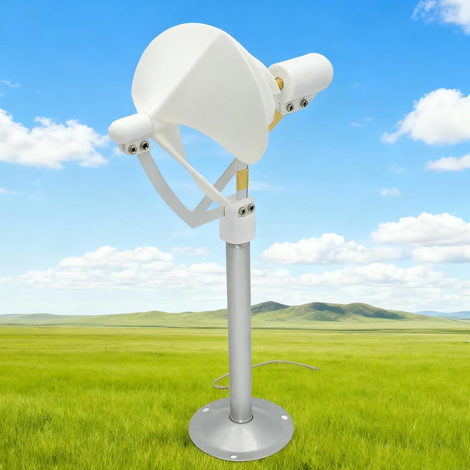10W Micro Spiral Wind Turbine Generator, High-Efficiency DIY Breeze-Start Helical Generation Model Vertical Axis Wind Turbine Generator Model Permanent Magnet Power Model(10PCs)