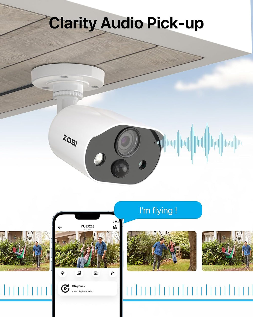 ZOSI C303 8CH Home Security Camera System with Audio, Person Vehicle Detection, Night Vision, Light & Sound Siren, 8pcs 1080P Outdoor Cameras, 8CH 3K Lite H.265+ DVR with 1TB SSD for 24/7 Recording