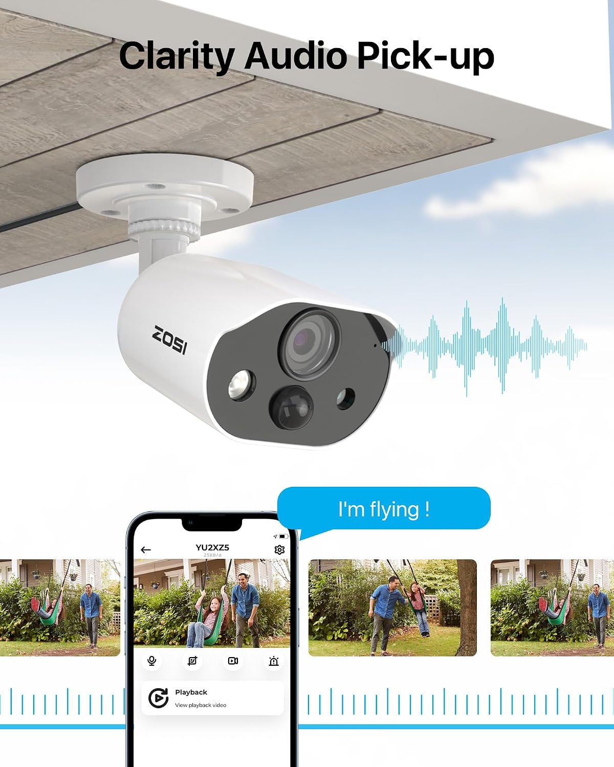ZOSI C303 8CH Home Security Camera System with Audio, Person Vehicle Detection, Night Vision, Light & Sound Siren, 8pcs 1080P Outdoor Cameras, 8CH 3K Lite H.265+ DVR with 1TB SSD for 24/7 Recording