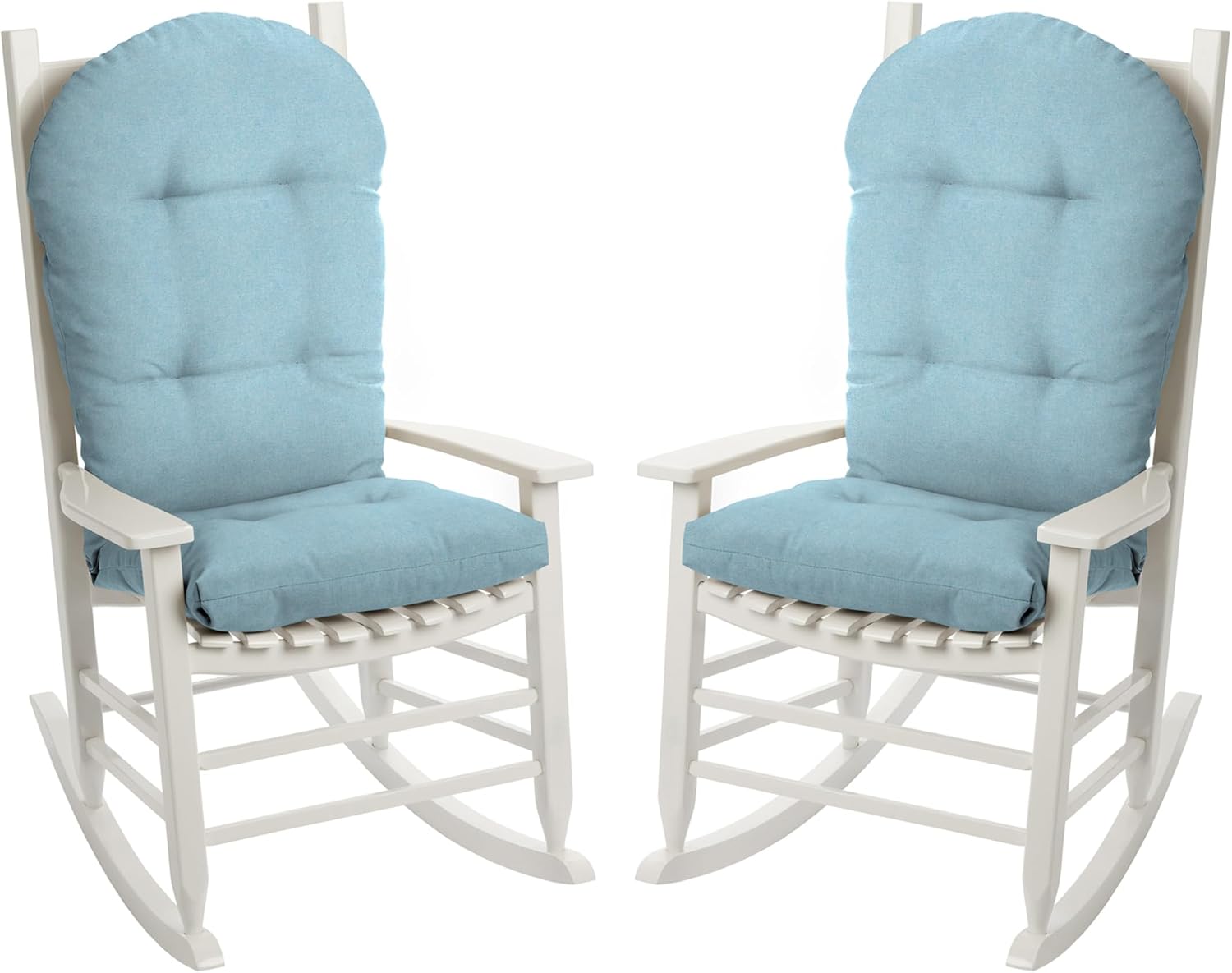 ARDEN Oceantex Indoor/Outdoor Plush Modern Tufted Adirondack Cushion, 2-Pack, 21.5 x 19, Water Repellent, Rain Proof, Fade Resistant Cushion For Rocking Chair Or Adirondack Sky Blue