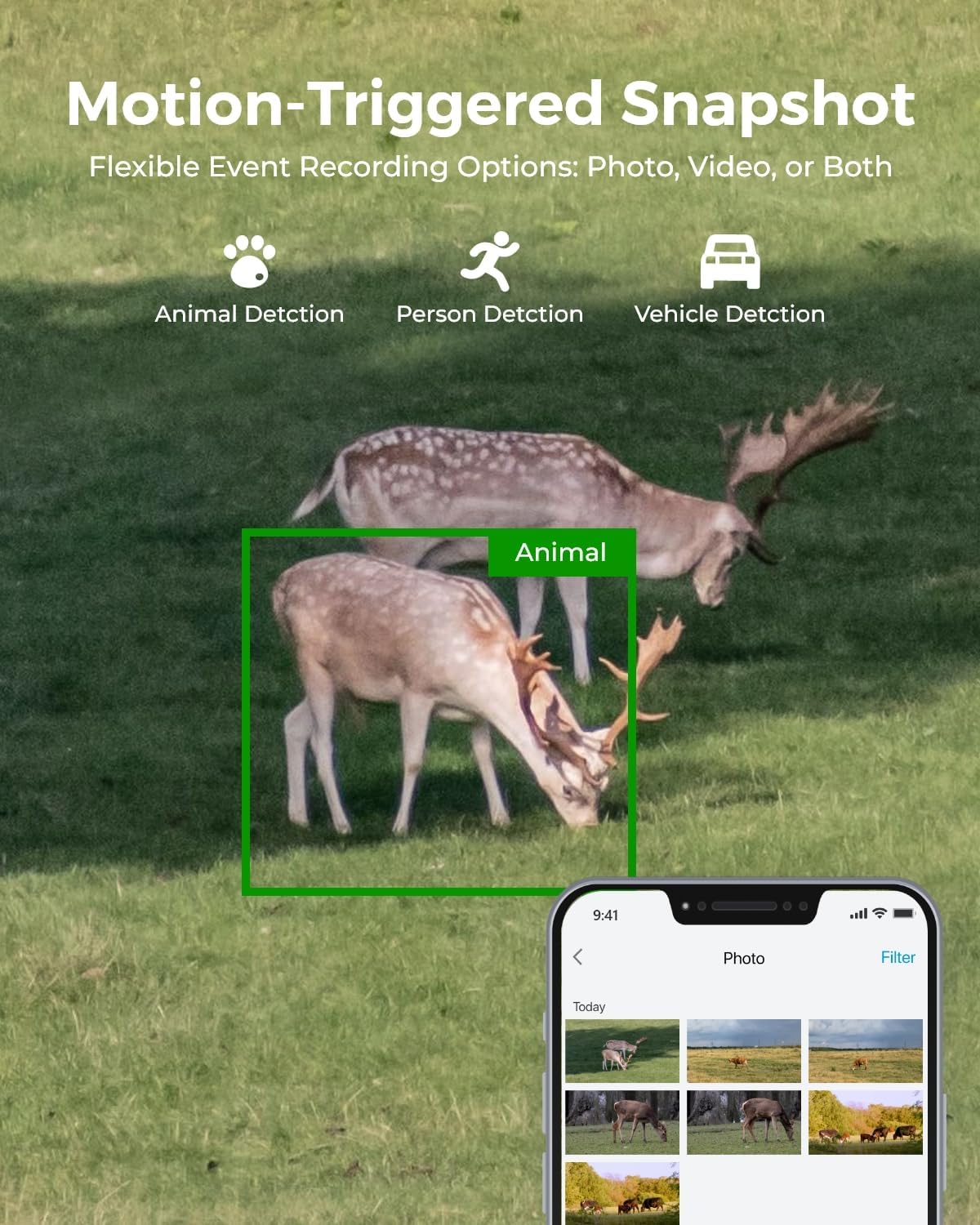 REOLINK 4K Dual Lens 4G LTE Cellular Security Camera, SIM Card Included, Wireless Auto Tracking Trail Camera, 6X Hybrid Zoom, No-Glow IR, Waterproof for Wildlife, TrackMix LTE Trail + Solar Panel 2