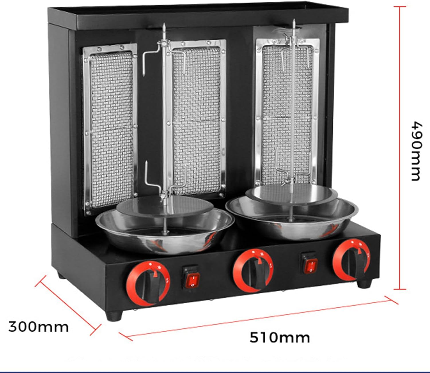Countertop Rotisserie, Barbecue Grill, Vertical Rotisserie Grill, Stainless Steel Burner, Barbecue Grill Cooking Tools