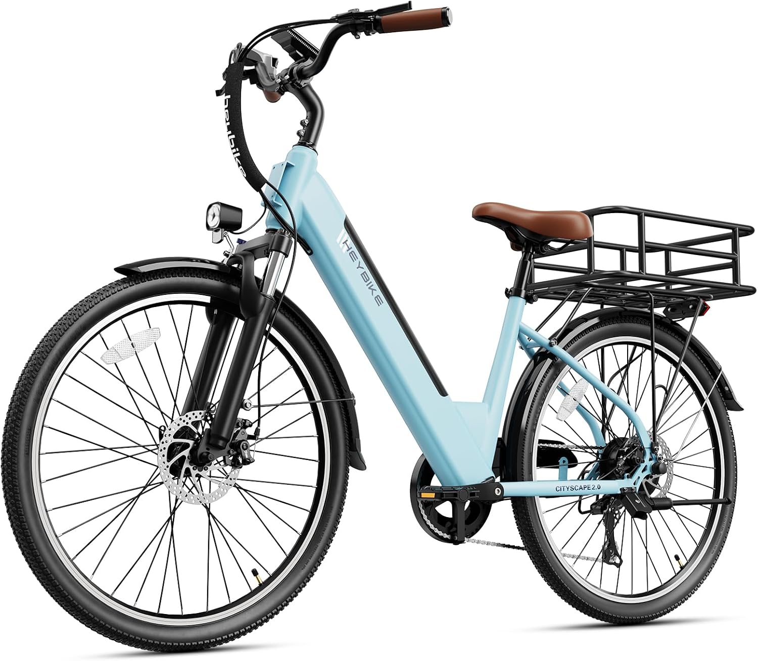 Heybike Cityscape 2.0 Electric Bike for Adults with Peak 1200W Motor, 468Wh Removable Battery, 50Miles 26' Electric Commuter Bike, 7-Speed,UL Certified