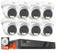 Anpviz 4K 16CH PoE Security Camera System, 8pcs Wired 8MP PoE IP Cameras Outdoor with Human Vehicle Detection, Smart Color Night Vision, 12MP 16 Channel NVR with 4TB HDD for Business, NDAA(U Series)