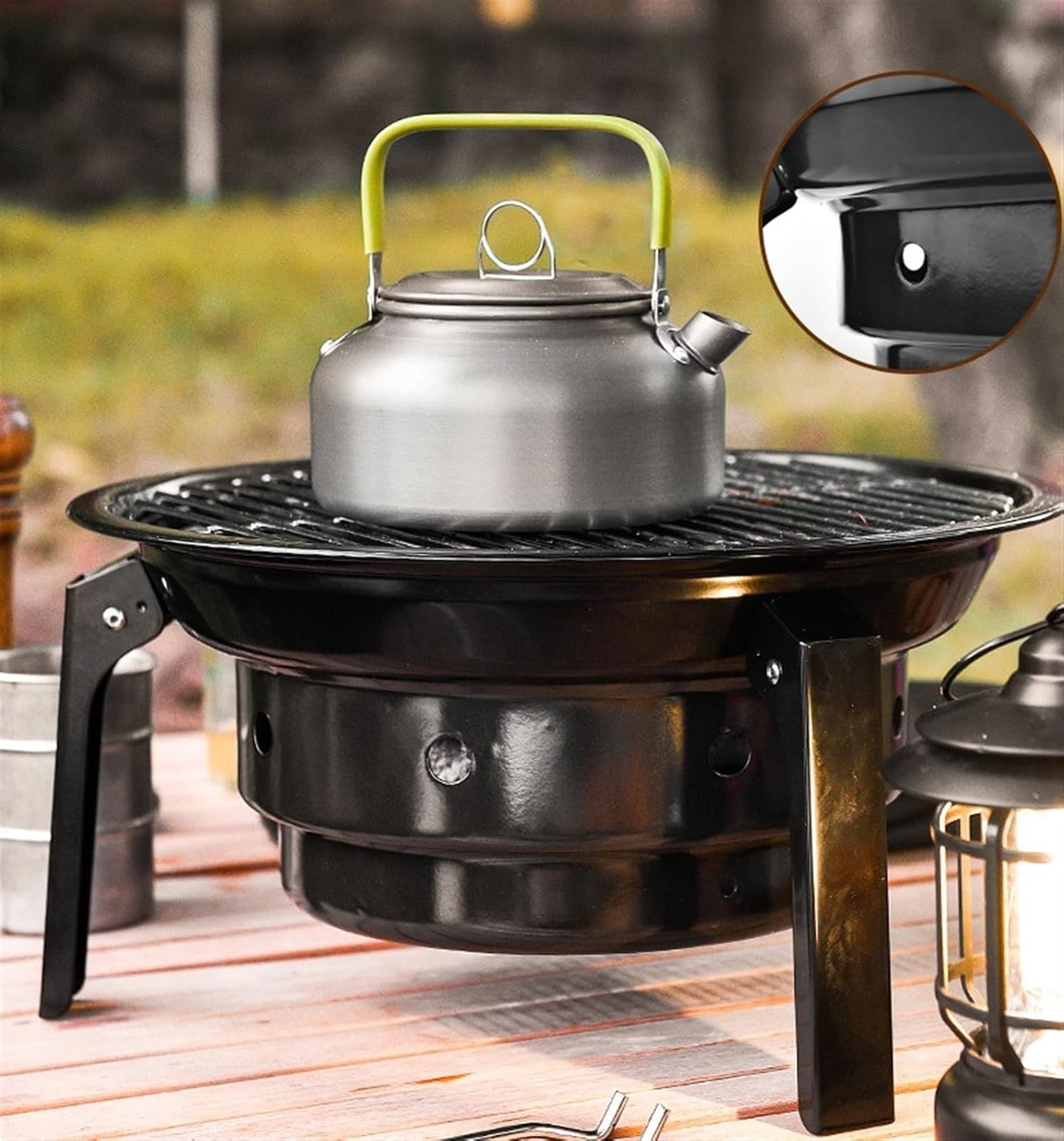 Portable Charcoal Grill Outdoor Charcoal Barbecue Grill Portable Grill for Picnic Backyard Camping Travel BBQ Grill for Outdoor