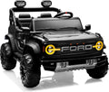 First Ride On 24V Ride on Toys for Big Kids, Licensed Ford Bronco Raptor Electric Car 2 Seater with Remote Control, Kids Ride on Cars w/ 2-Seater, 4.3 Mph Max Speed, Soft Start Function (24V, Black)