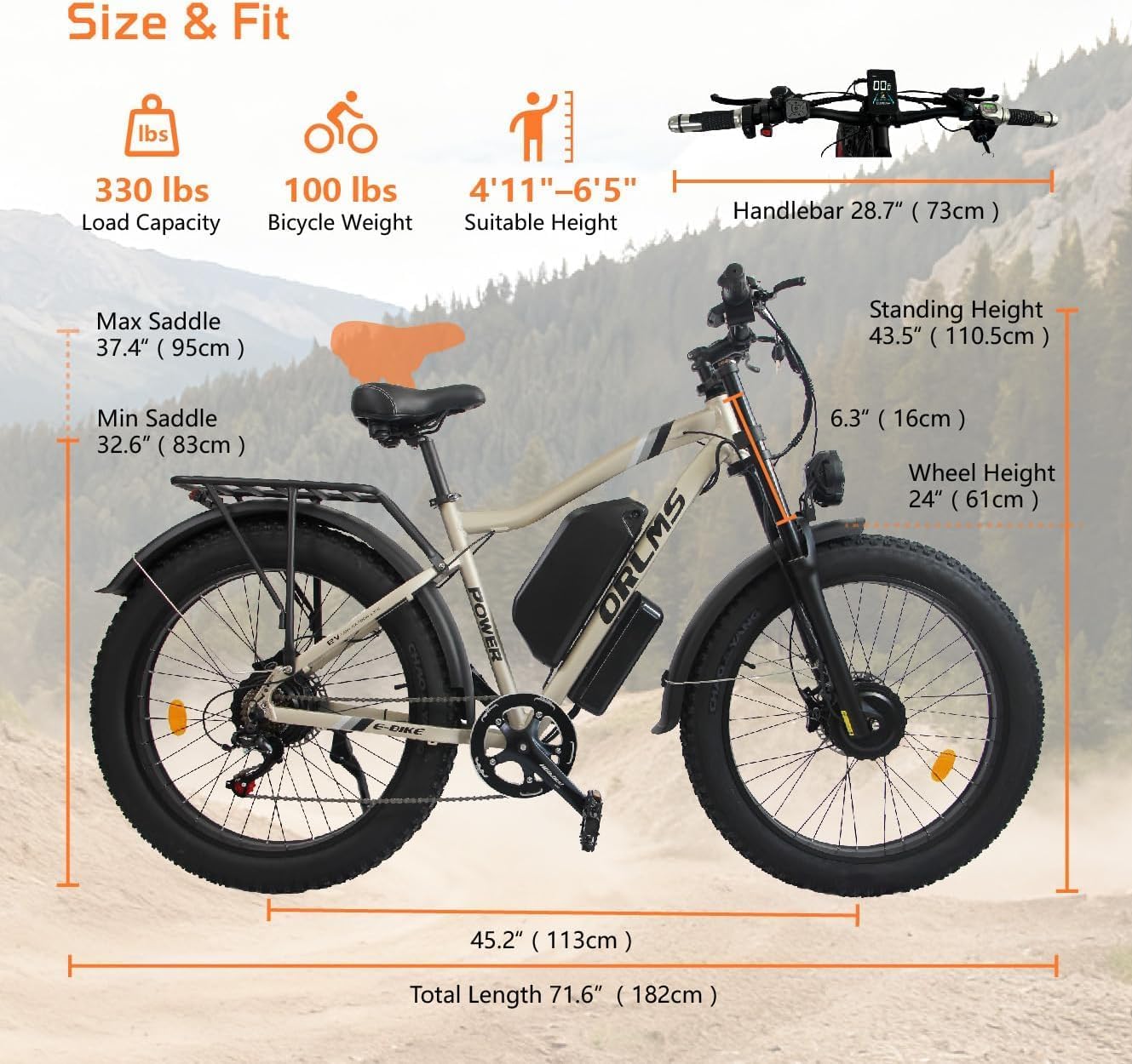 Dual Motor Electric Bike for Adults,6000W Peak,45MPH,60V&52V/25Ah Battery,26''&24'' Fat Tire,Up to 110 Miles Range,SHM 7-Speed Gear Ebike