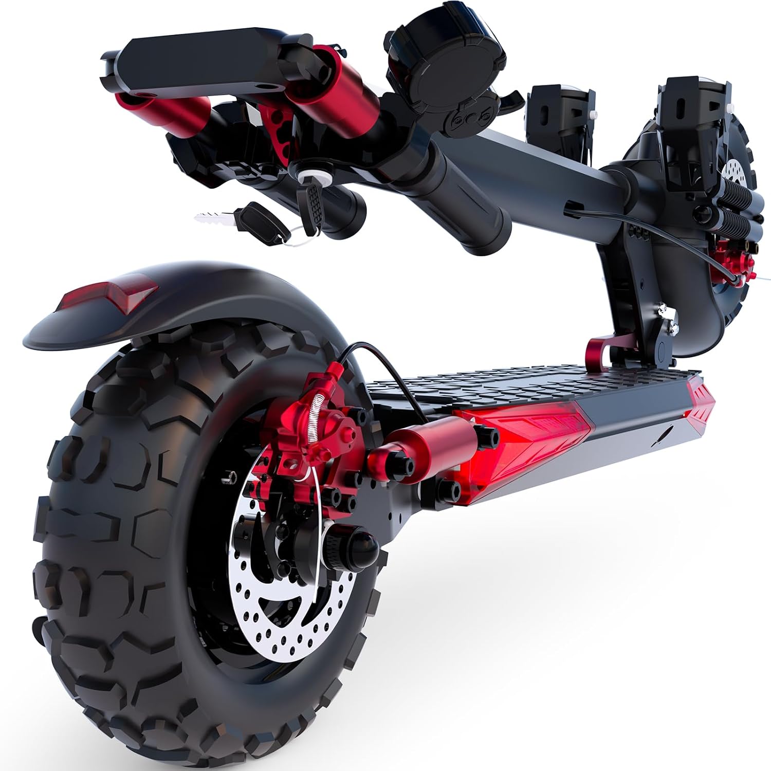Electric Scooter Adults, 26/37 Miles Long Range, 28/34 Mph Max Speed, 10/11' Off-Road Tires,1200W/1600W Motor, Adjustable Handlebar Height, Dual Braking System,Folding Commuter E Scooter
