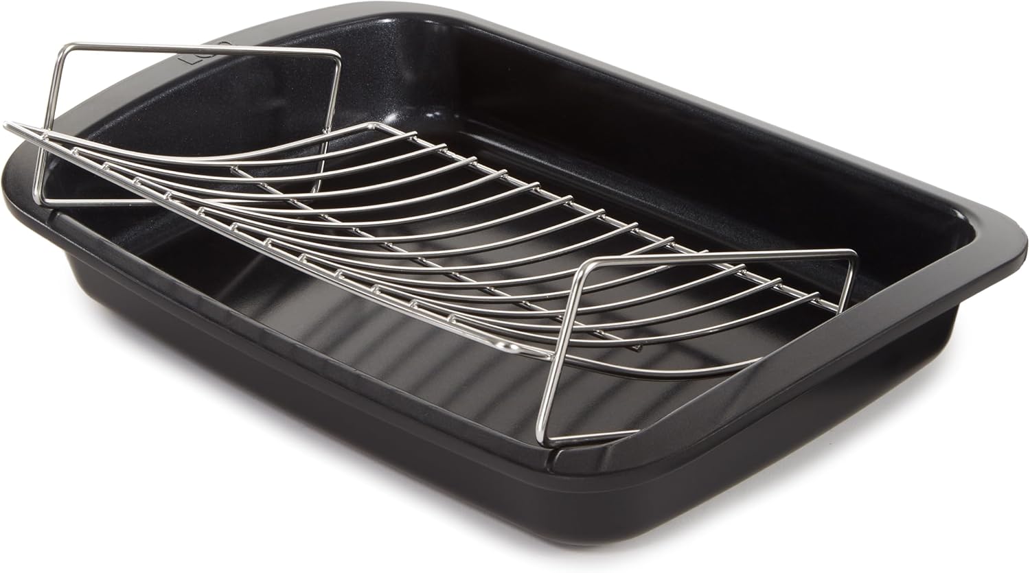 BergHOFF Graphite 3Pc Non-stick Specialty Cookware Set, Recycled Cast Aluminum Pan, Stainless Steel Rack, CeraGreen Non-toxic Ceramic Coating, Grill BBQ Steak Veggies