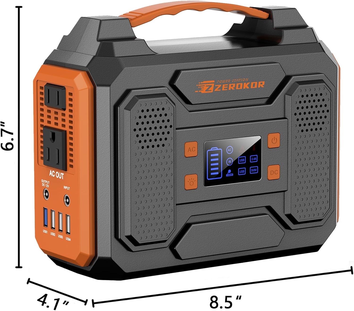 Portable Solar Generator with Panel, 300W Power Station with Foldable Solar Panel 40W, 110V AC Outlet 100W Camping Portable Solar Power Bank Battery Pack for Home Use RV Outdoor Laptop Power Outage
