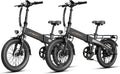 Jasion EBS Folding Electric Bike for Adults, Compact Portable 20' Fat Tire Ebike with 1200W Peak Motor, 48V Removable Battery, 25 MPH 50 Miles Aluminum Frame E-Bike Suitable for Trunk, RV, Apartment