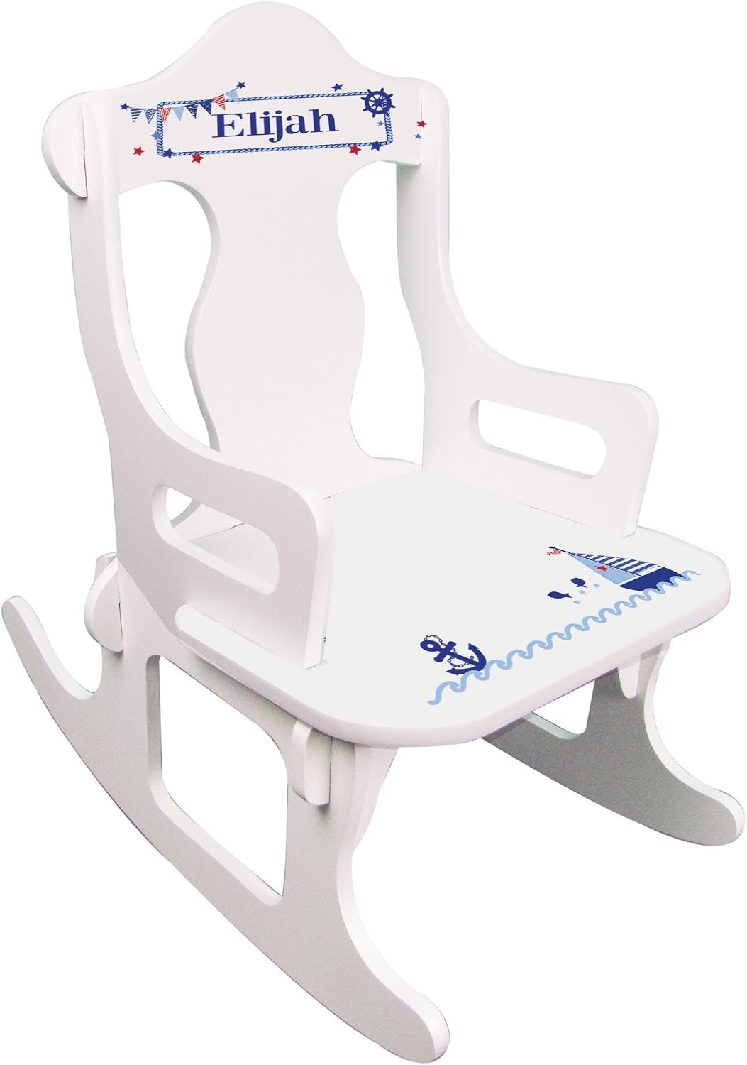 My Bambino Personalized Boys Puzzle Rocker (Sailboat) | Personalized Kids Gift