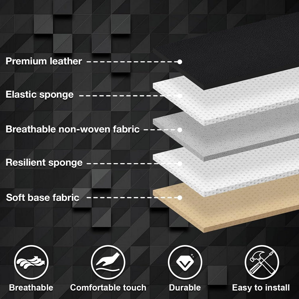 Car Seat Covers Fit for Toyota Sienna 2000-2025, Leather Seat Covers for Car, Waterproof Non-Slip Durable Car Seat Protector(5 Seats,Black)