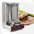 Vertical Commercial Shawarma Lpg/Gas Barbecue Grill, 360° Automatic Rotation, Double-Sided Barbecue Plate + Independent Oil Tray, Adjustable Height, Capacity 6kg/H, 60W