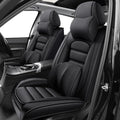 Car Seat Covers for CRV,for Honda CRV 2007-2024 2025,Waterproof Leather Seat Covers,Compatible Airbag,Front Set Comfort Car Seat Protectors for Most Cars(Pillows,Black)
