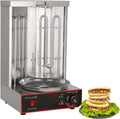 Electric Shawarma Machine Vertical Rotisserie Grill with Oil Collecting Pan, Stainless Steel Oven Grill, Adjustable 300℃, 360° Rotating Kebab