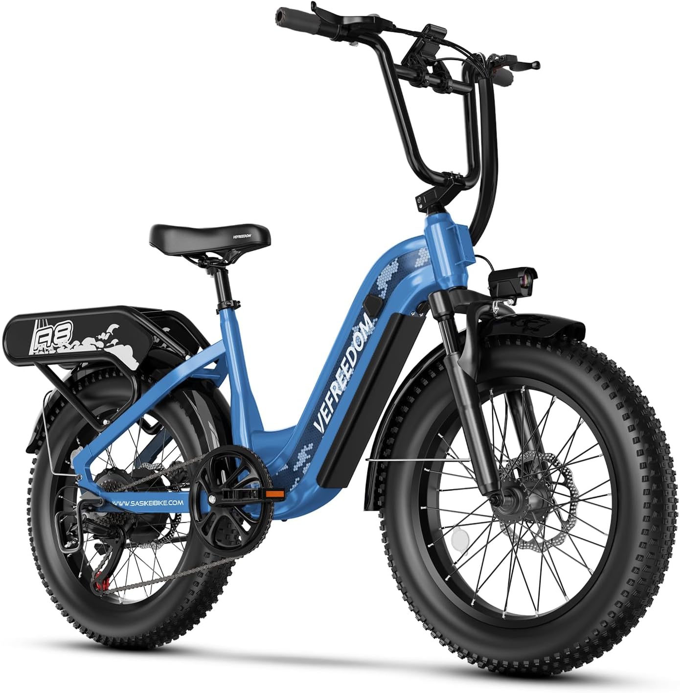 VEFREEDOM 1500W Motor Electric Bike for Adults 80 Miles 30MPH Ebike 20' x 4 Fat Tire 48V 20Ah Removable Battery Mountain E Bike Commuter Front Suspension Bicycles Men Women