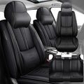 Car Seat Covers 5 Seats Fit for Mazda CX-90 2024 2025,Waterproof Leather Seat Covers,Airbag Compatible,Car Seat Protectors Interior Sets(5PCS with Pillows,Black)