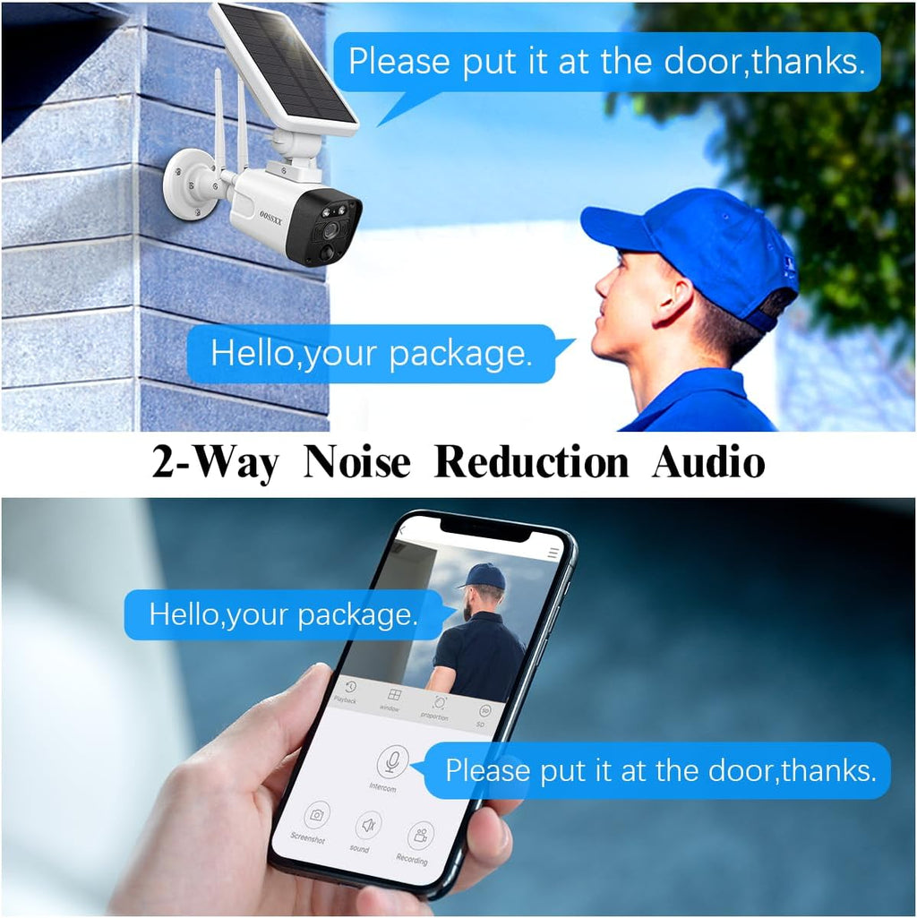 Solar Outdoor Wireless Surveillance Camera System Battery Solar Powered Battery Video Security Cameras Systems