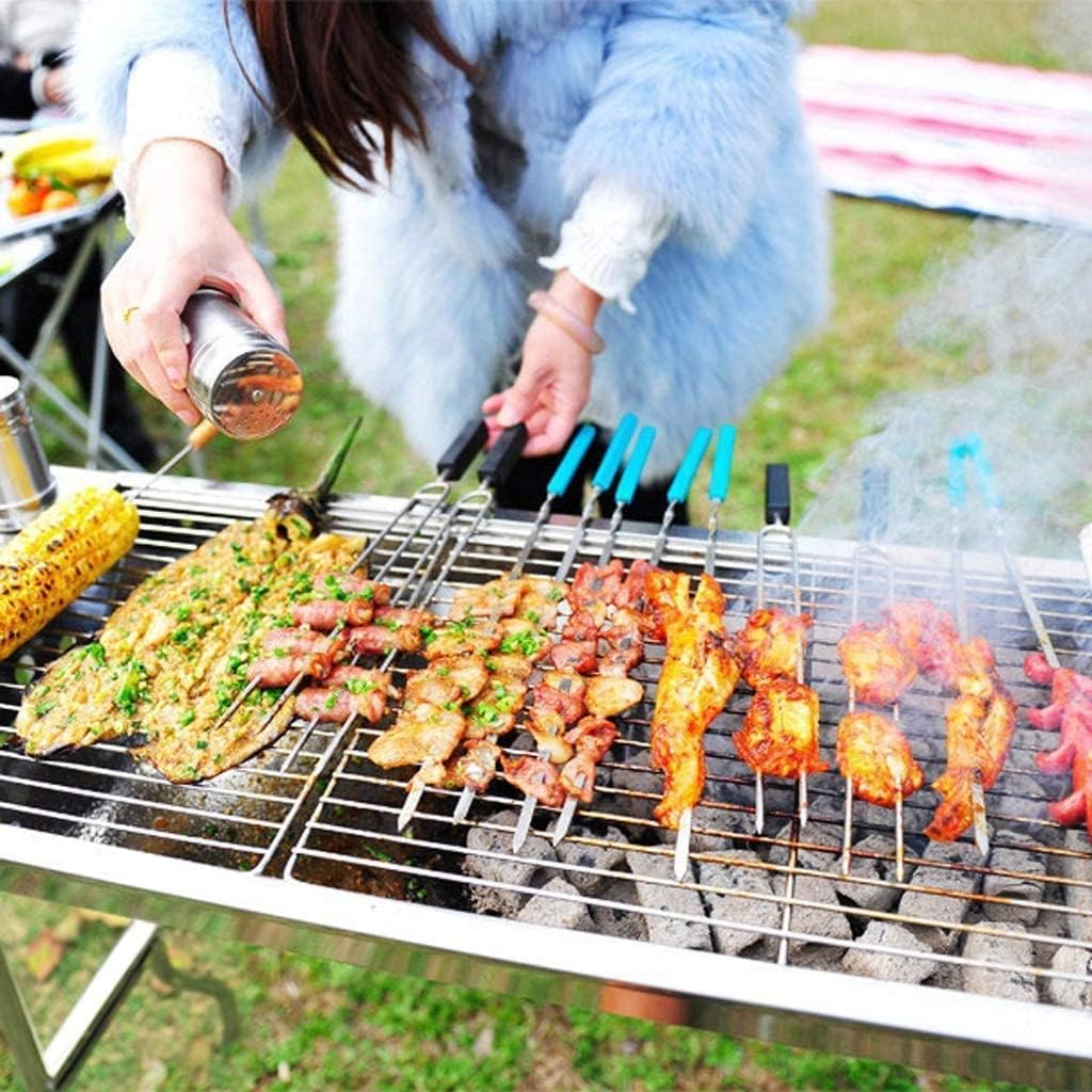 IRYZE Portable Charcoal Grill Stainless Steel Small Portable Folding Charcoal BBQ Grill with Non-Slip Feet Large Charcoal Grill for Outdoor Camping BBQ Grill for Outdoor