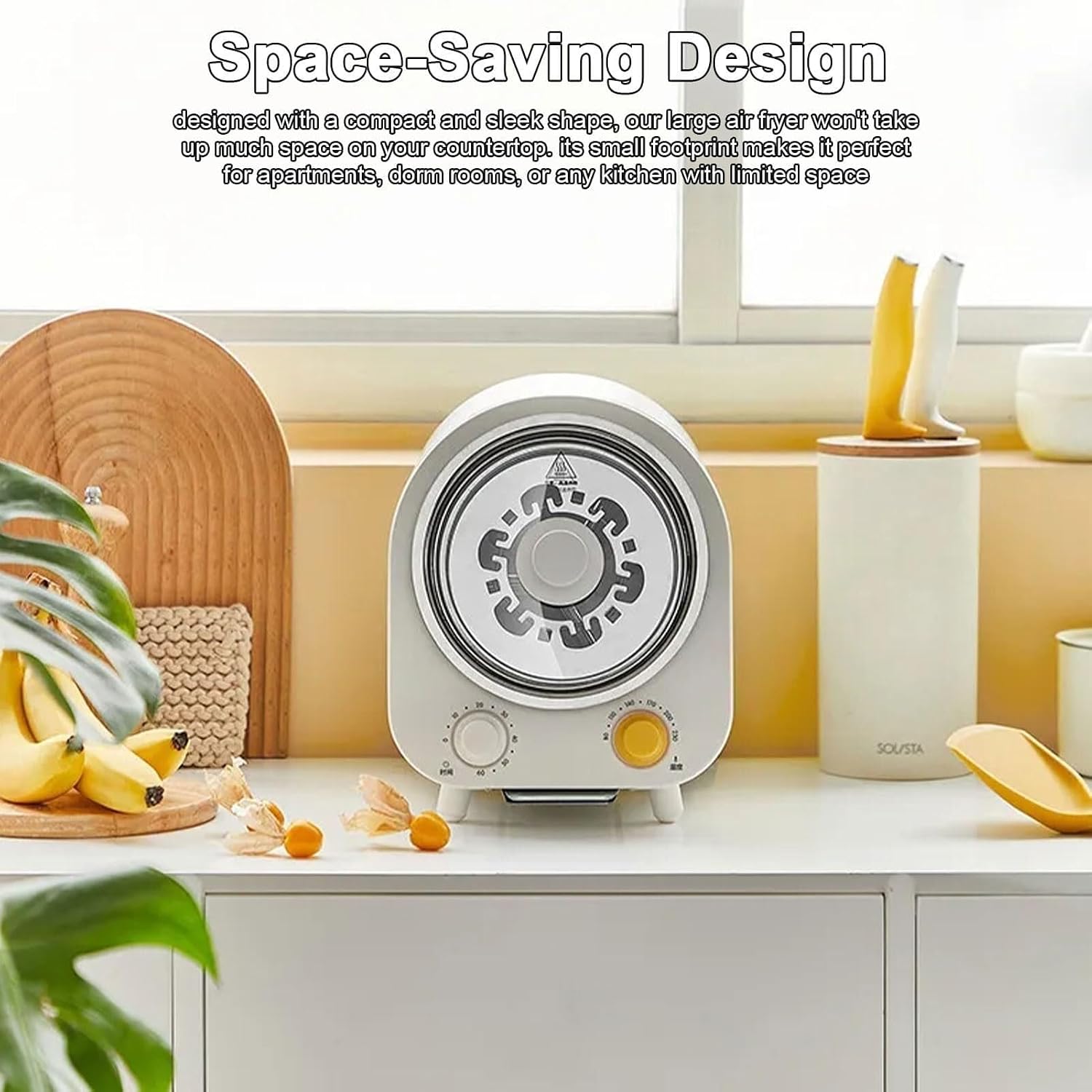 Electric Smokeless Rotating Grill Oven, 600W Oven and Grill with Hot Plates, 0-230 ℃ Adjustable Temperature and 60 Min Timer, 360° Rotating Heating, Accessories Included