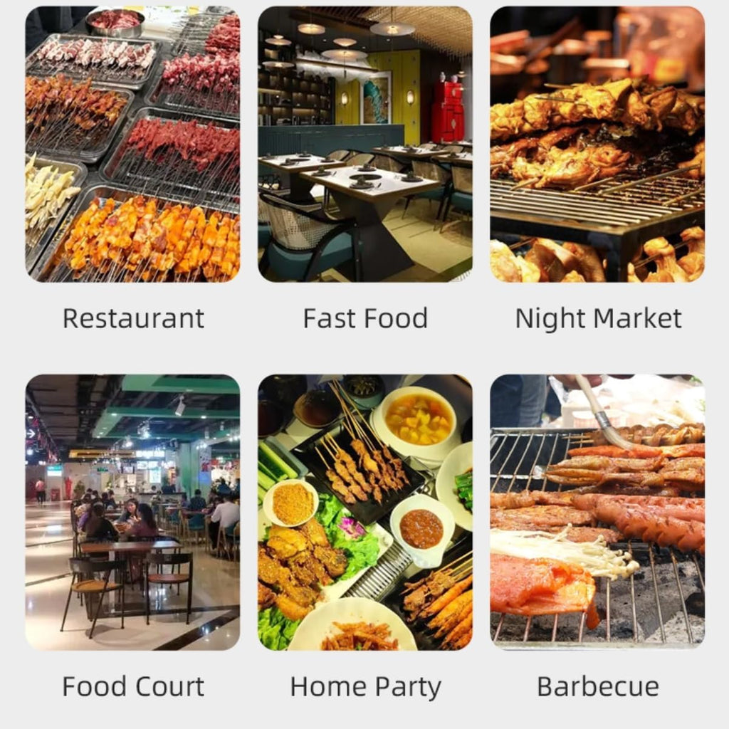 Commercial Barbecue Oven,Automatic Flip Grill,Commercial Korean BBQ Stove,Auto Roating Smokeless Searing Grill,Electric Korean BBQ Roaster,Temperature Adjustable,Roating,16 Skewers,220V