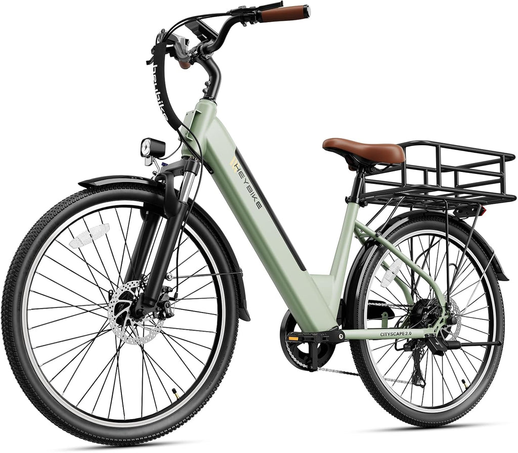 Heybike Cityscape 2.0 Electric Bike for Adults with Peak 1200W Motor, 468Wh Removable Battery, 50Miles 26' Electric Commuter Bike, 7-Speed,UL Certified