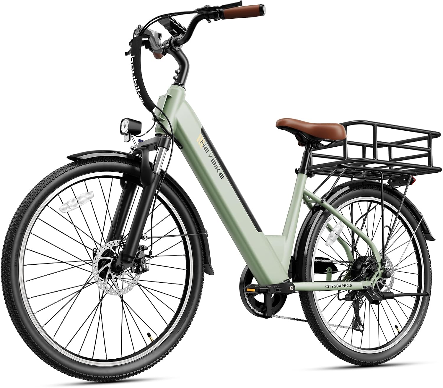Heybike Cityscape 2.0 Electric Bike for Adults with Peak 1200W Motor, 468Wh Removable Battery, 50Miles 26' Electric Commuter Bike, 7-Speed,UL Certified