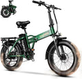 Auloor Folding Electric Bike for Adults,1000W Motor(1000W Peak),30MPH, 60Mile,48V 20AH Battery,20' Fat Tire Foldable Electric Bicycle,Commuter Beach Snow E-Bikes,7-Speed