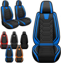 Car Seat Covers Full Set for Honda Civic 2000-2025,Durable Waterproof Luxury Universal,Easy to Install Napa Leather Cover Set for Cars,Front Seats,Black Blue